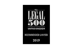 Legal 500 Leading Firm — 2019
